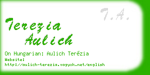 terezia aulich business card